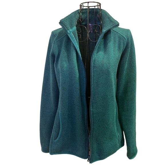 Eddie Bauer Emerald Warm Up Front Zip Jacket - Picture 1 of 8